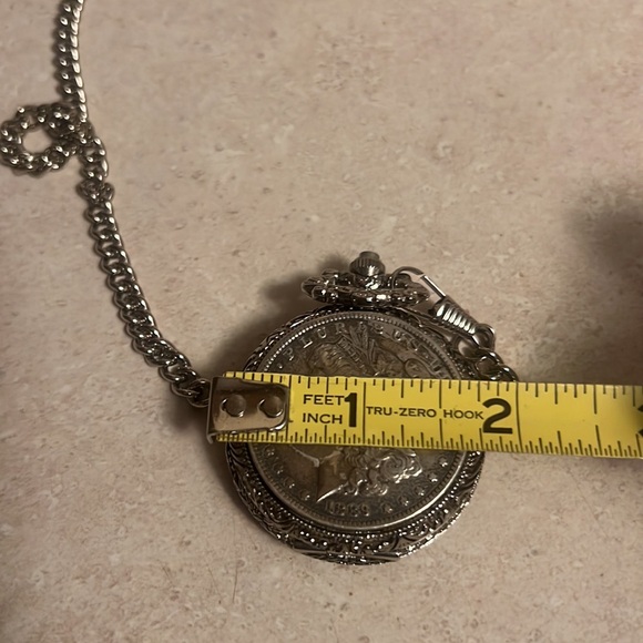 American Coin Treasures 1800's Morgan Silver Dollar Pocket Watch - Picture 7 of 8